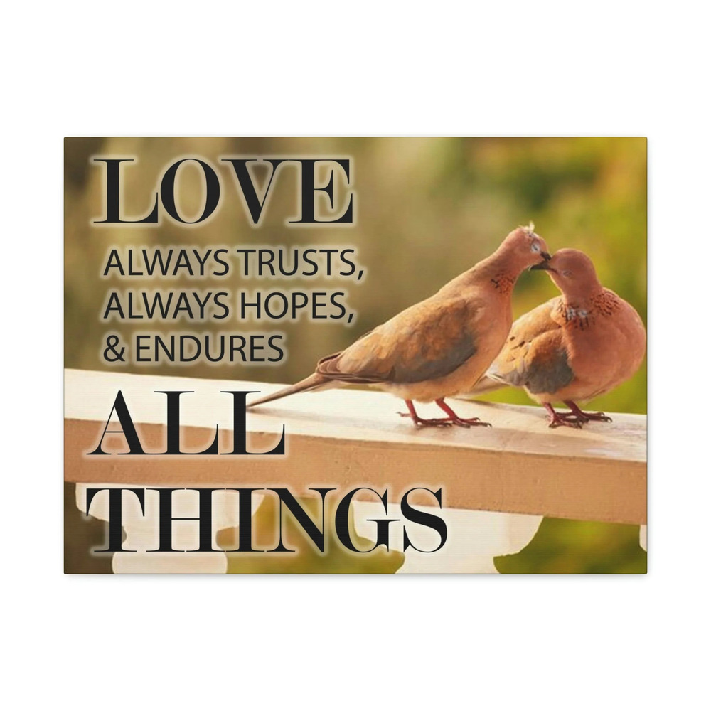 Scripture Walls Doves 1 Corinthians 13:4? Bible Verse Canvas Christian Wall Art